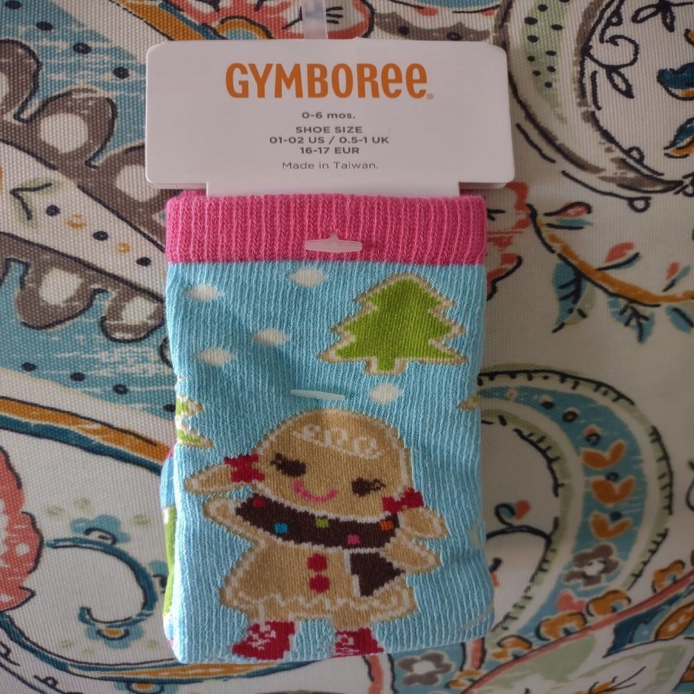 NWT Gymboree Baby Gingerbread Girls Holiday Knee Hi Soaks size 0-6 Months